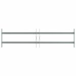 Vidaxl grilles de fen�tres 700 - 1050 mm acier galvanis� argent�