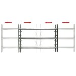 Vidaxl grille rglable de scurit de fentres et 3 barres 500 - 650 mm