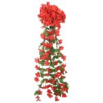 Vidaxl guirlandes de fleurs de nol 3 pcs rouge 85 cm