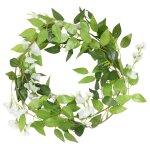 Vidaxl guirlandes de fleurs 6 pcs blanc 200 cm