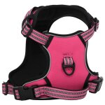 Vidaxl harnais pour chien avec bandes rflchissantes rglables rose s