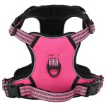 Vidaxl harnais pour chien avec laisse et collier rglables rose s