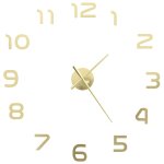 Vidaxl horloge murale 3d design moderne 100 cm xxl dor