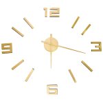 Vidaxl horloge murale 3d design moderne dor 100 cm xxl