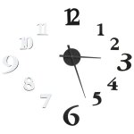 Vidaxl horloge murale 3d design moderne noir et blanc 100 cm xxl