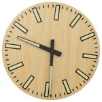Vidaxl horloge murale avec aiguilles lumineuses jaune 30 cm