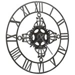 Vidaxl horloge murale argent 78 cm mtal