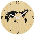 Vidaxl horloge murale jaune et noir 30 cm bois d'ingnierie