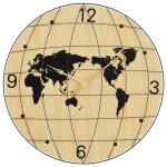 Vidaxl horloge murale jaune et noir 50 cm bois d'ingnierie