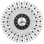 Vidaxl horloge murale métal 43 cm noir Vidaxl horloge murale métal 43 cm noir