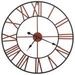 Vidaxl horloge murale mtal 58 cm rouge