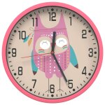 Vidaxl horloge murale rose 25, 5 cm polystyrne et verre