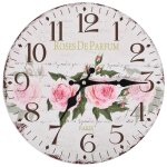 Vidaxl horloge murale vintage fleur 30 cm