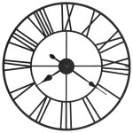Vidaxl horloge murale vintage avec mouvement � quartz m�tal 80 cm xxl