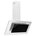 Vidaxl hotte murale 90 cm acier inoxydable et verre tremp argent