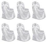 Vidaxl housses de chaise pour banquet de mariage 12 pcs blanc