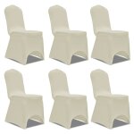 Vidaxl housses �lastiques de chaise cr�me 12 pcs