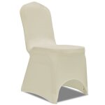 Vidaxl housses �lastiques de chaise cr�me 18 pcs