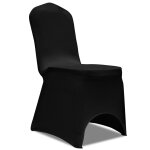 Vidaxl housses lastiques de chaise noir 24 pcs