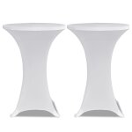 Vidaxl housses �lastiques de table � 60 cm blanc 4 pcs