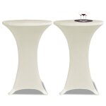 Vidaxl housses �lastiques de table � 60 cm cr�me 4 pcs