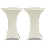 Vidaxl housses �lastiques de table � 60 cm cr�me 4 pcs