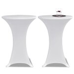 Vidaxl housses �lastiques de table � 70 cm blanc 4 pcs