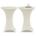 Vidaxl housses lastiques de table  80 cm crme 4 pcs