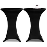 Vidaxl housses �lastiques de table � 80 cm noir 4 pcs
