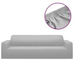 Vidaxl housse extensible de canap� 2 places gris jersey de polyester