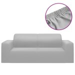 Vidaxl housse extensible de canap 2 places gris jersey de polyester