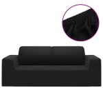 Vidaxl housse extensible de canap 2 places noir jersey de polyester
