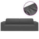 Vidaxl housse extensible de canap� 2places anthracite jersey polyester