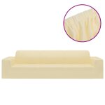 Vidaxl housse extensible de canap� 4 places cr�me jersey de polyester