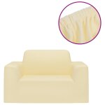 Vidaxl housse extensible de canap� cr�me jersey de polyester