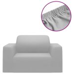 Vidaxl housse extensible de canap gris jersey de polyester