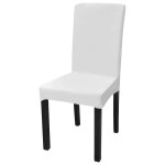 Vidaxl housses extensibles de chaise 6 pcs blanc