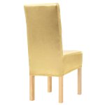 Vidaxl housses extensibles de chaise droite 6 pcs dor�