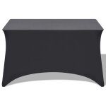 Vidaxl housses extensibles pour table 2 pcs 120x60, 5x74 cm anthracite