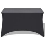 Vidaxl housses extensibles pour table 2 pcs 120x60, 5x74 cm anthracite
