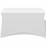 Vidaxl housses extensibles pour table 2 pi�ces 120x60, 5x74 cm blanc