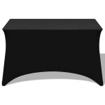 Vidaxl housses extensibles pour table 2 pices 183 x 76 x 74 cm noir