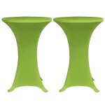 Vidaxl housse de table extensible 2 pcs 60 cm verte