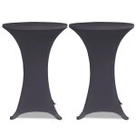 Vidaxl housse de table extensible 2 pcs 70 cm anthracite