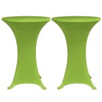 Vidaxl housse de table extensible 2 pcs 70 cm verte