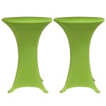 Vidaxl housse de table extensible 2 pcs 80 cm verte