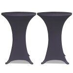 Vidaxl housses de table extensible 4 pcs 60 cm anthracite