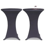 Vidaxl housses de table extensible 4 pcs 80 cm anthracite