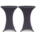 Vidaxl housse de table extensible 60 cm 2 pcs anthracite