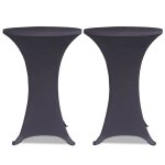 Vidaxl housse de table extensible 80 cm 2 pcs anthracite